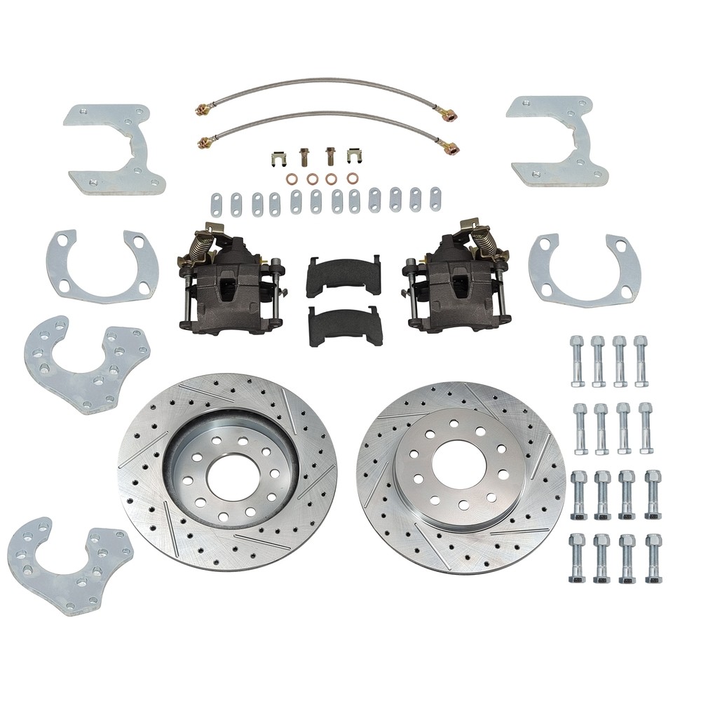 11-1/4 Inch Bolt-On Rear Disc Brake Kit w/ E-Brake Caliper, Fits For Ford 9 Inch