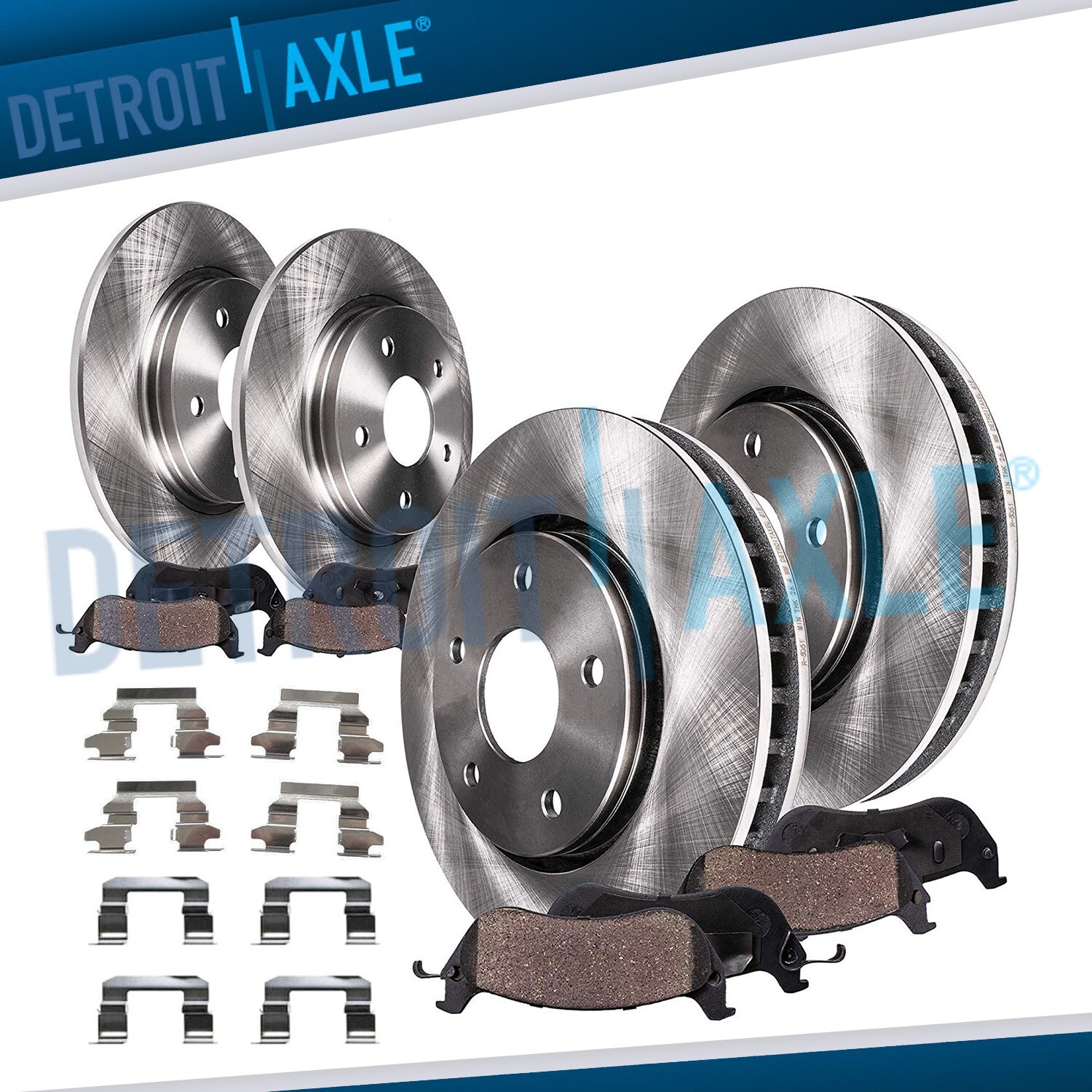 8pc Front & Rear Disc Brake Rotors + Ceramic Brake Pads for Nissan Maxima Altima