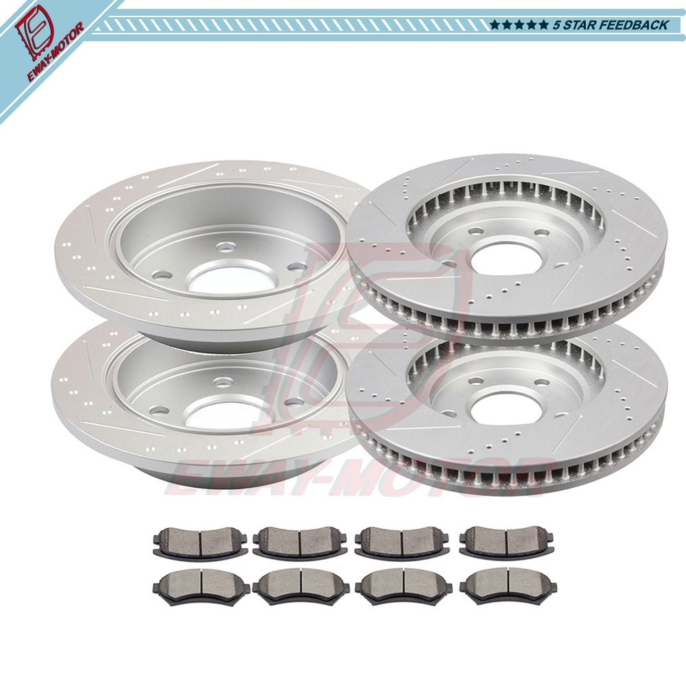 For Chevrolet Monte Oldsmobile Intrigue Ceramic Brake Pads And Rotors Front Rear