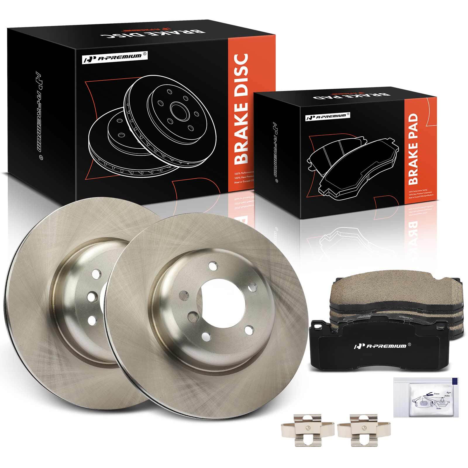 Front Disc Brake Rotors + Ceramic Brake Pad for BMW 135i 2008-2013 135is 2013