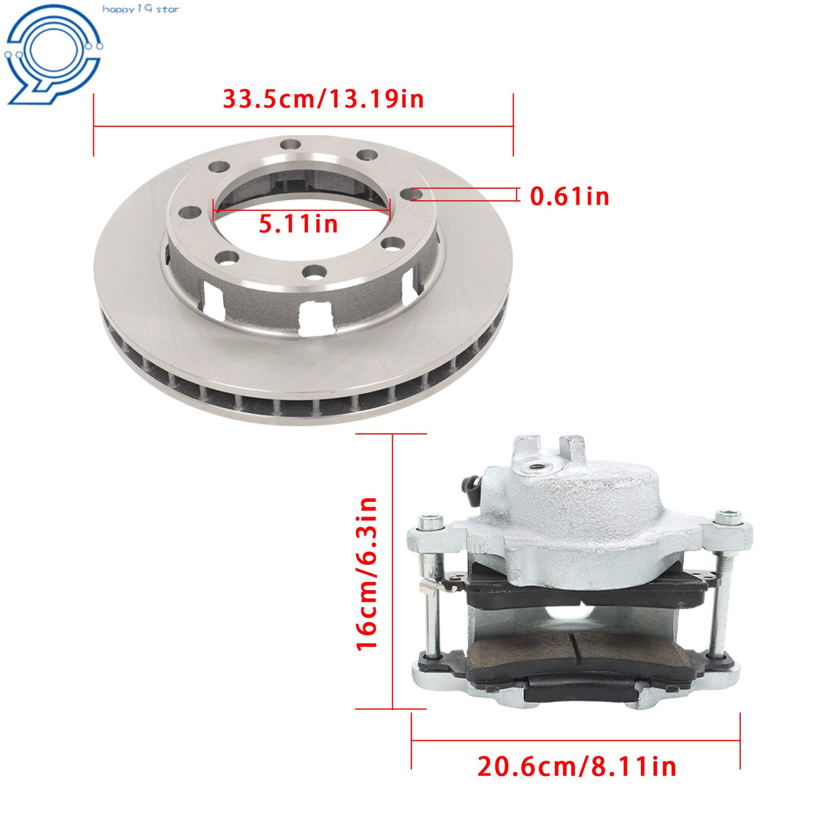 14 Bolt Complete Disc Brake Conversion Kit 10.5 SRW For GM 1973-1988 Disk Brakes