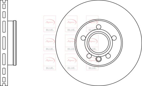 Brake Discs Pair Front FOR TRANSPORTER T4 2.5 95->03 CHOICE2/2 16@5 Hole Blue