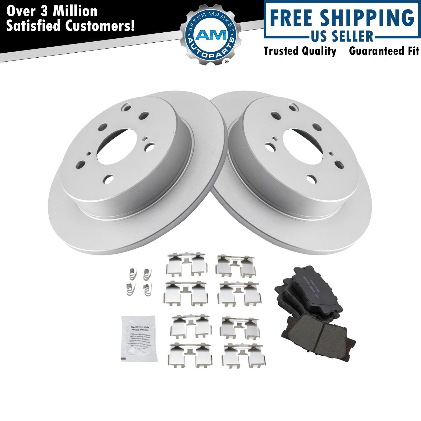 Rear Ceramic Brake Pads & G-Coated Rotor Kit for HS250h Rav4 New