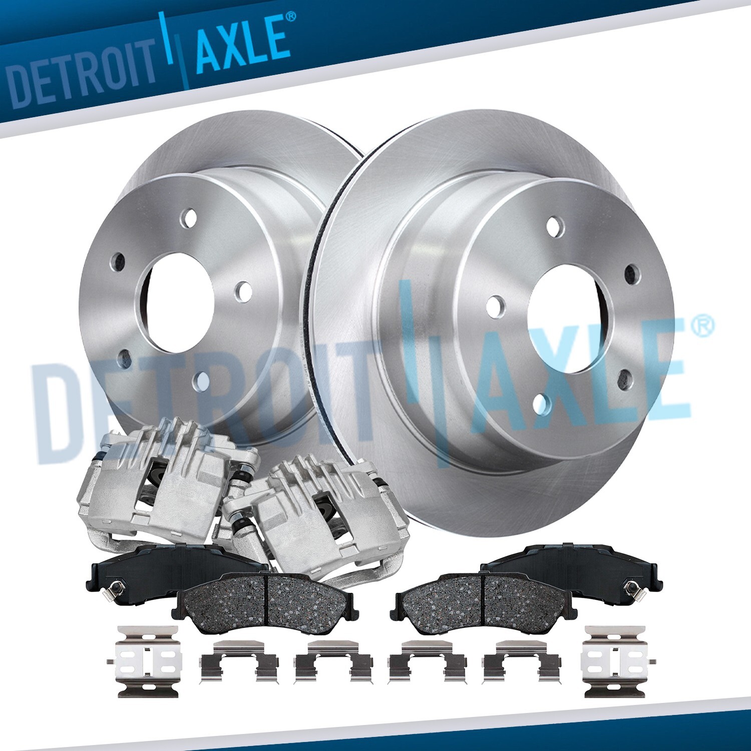 Rear Disc Rotors Calipers Ceramic Brake Pads for S10 Blazer Jimmy Sonoma Hombre