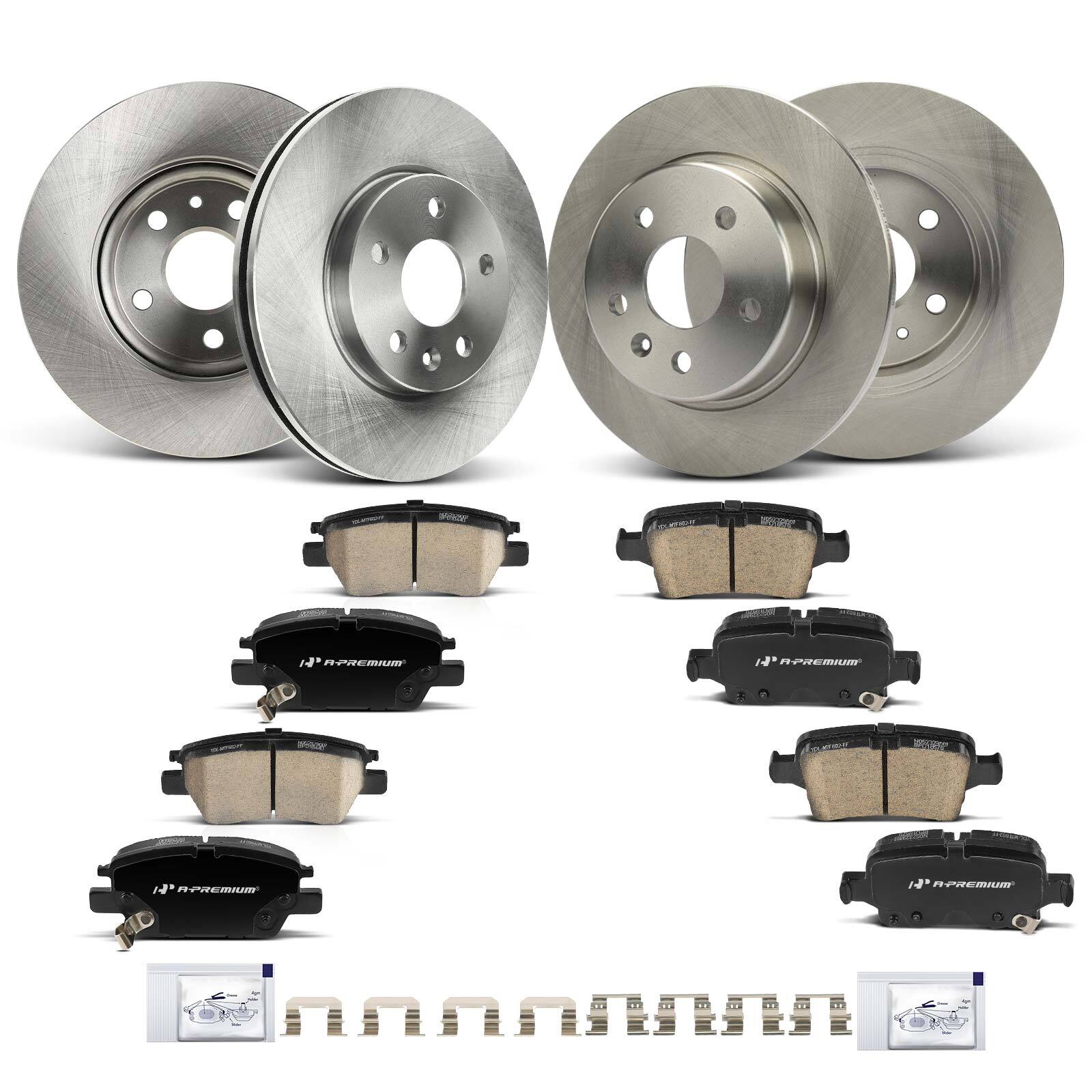 12Pcs Front & Rear Disc Brake Rotor & Ceramic Brake Pads for Chevy Cruze Bolt EV