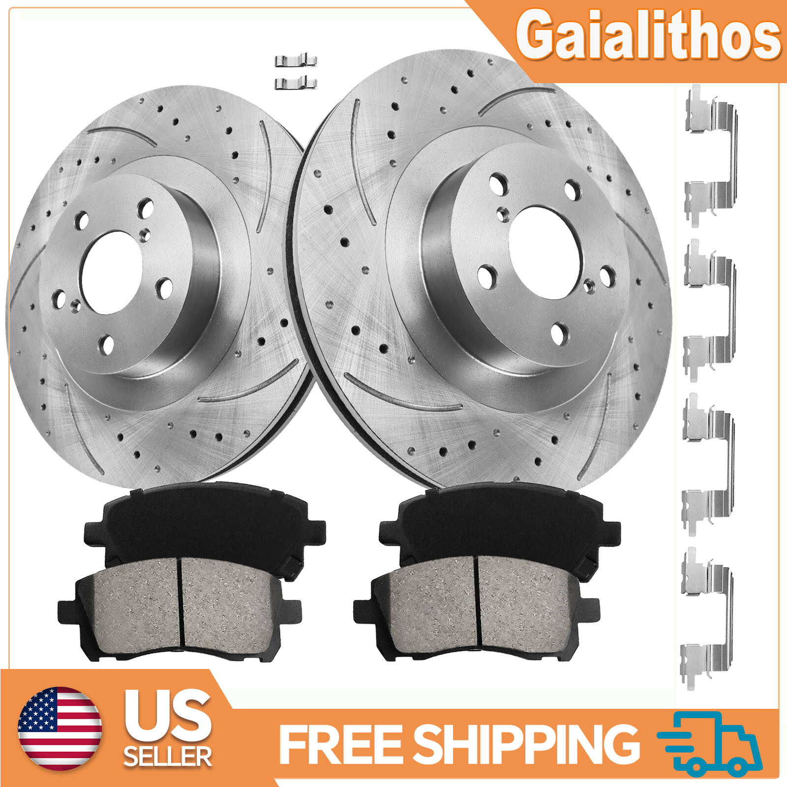 11.5in Front Disc Brake Rotors Ceramic Pads for Subaru Legacy 2.5L 2000-2002