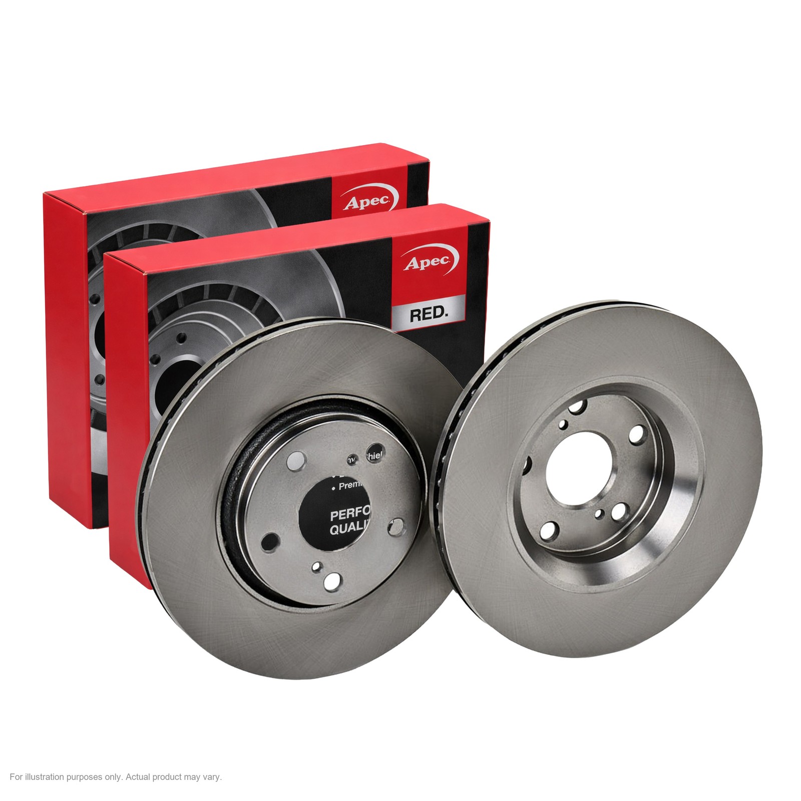 2x APEC Front Brake Discs For TOYOTA VERSO (_R2_) 2.0 D-4 91kW/124HP/1998cc