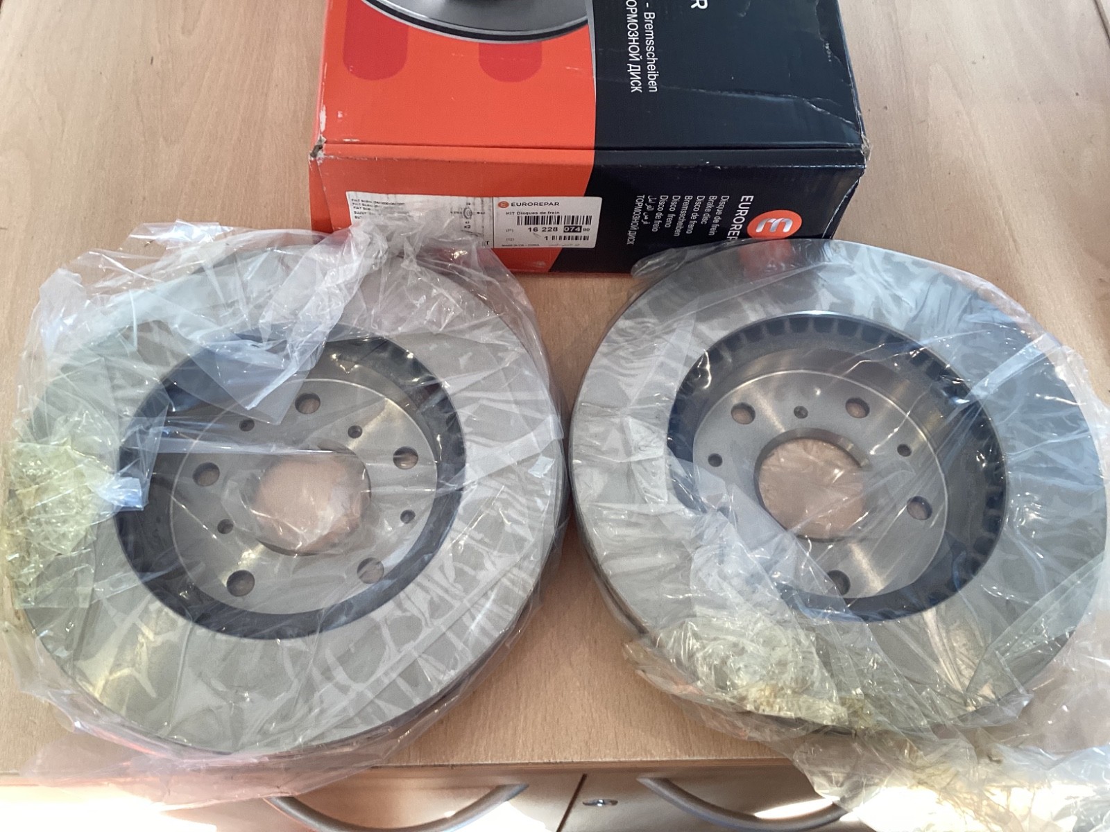 2x EUROREPAR BRAKE DISCS PAIR VENTED FRONT 280mm SUZUKI SX4 FIAT SEDICI