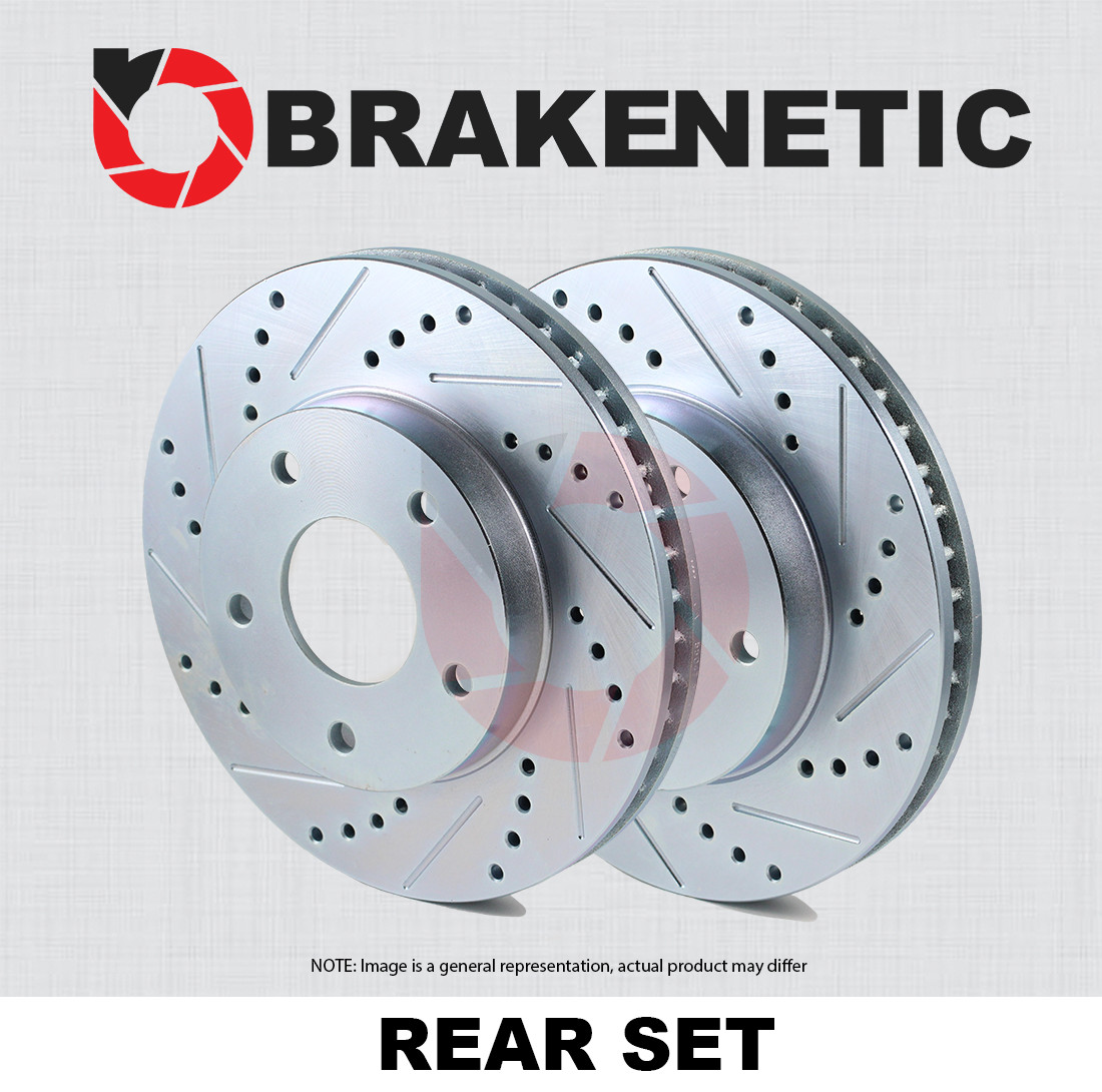 REAR SET BRAKENETIC Sport Drilled Slotted Brake Disc Rotors BNS34150.DS