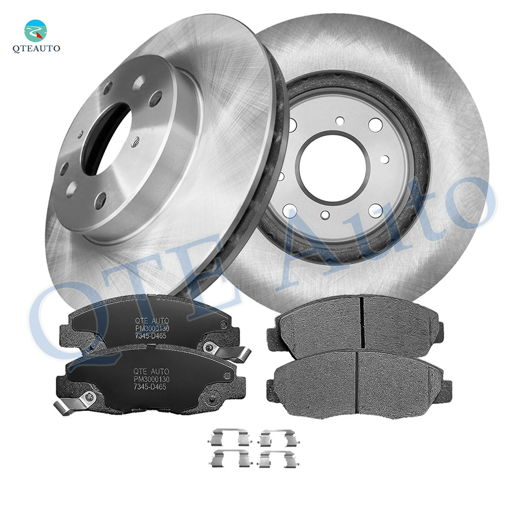 6 Front 260mm Brake Disc Rotors-Ceramic Brake Pad Kit For 1999-2002 Honda Accord