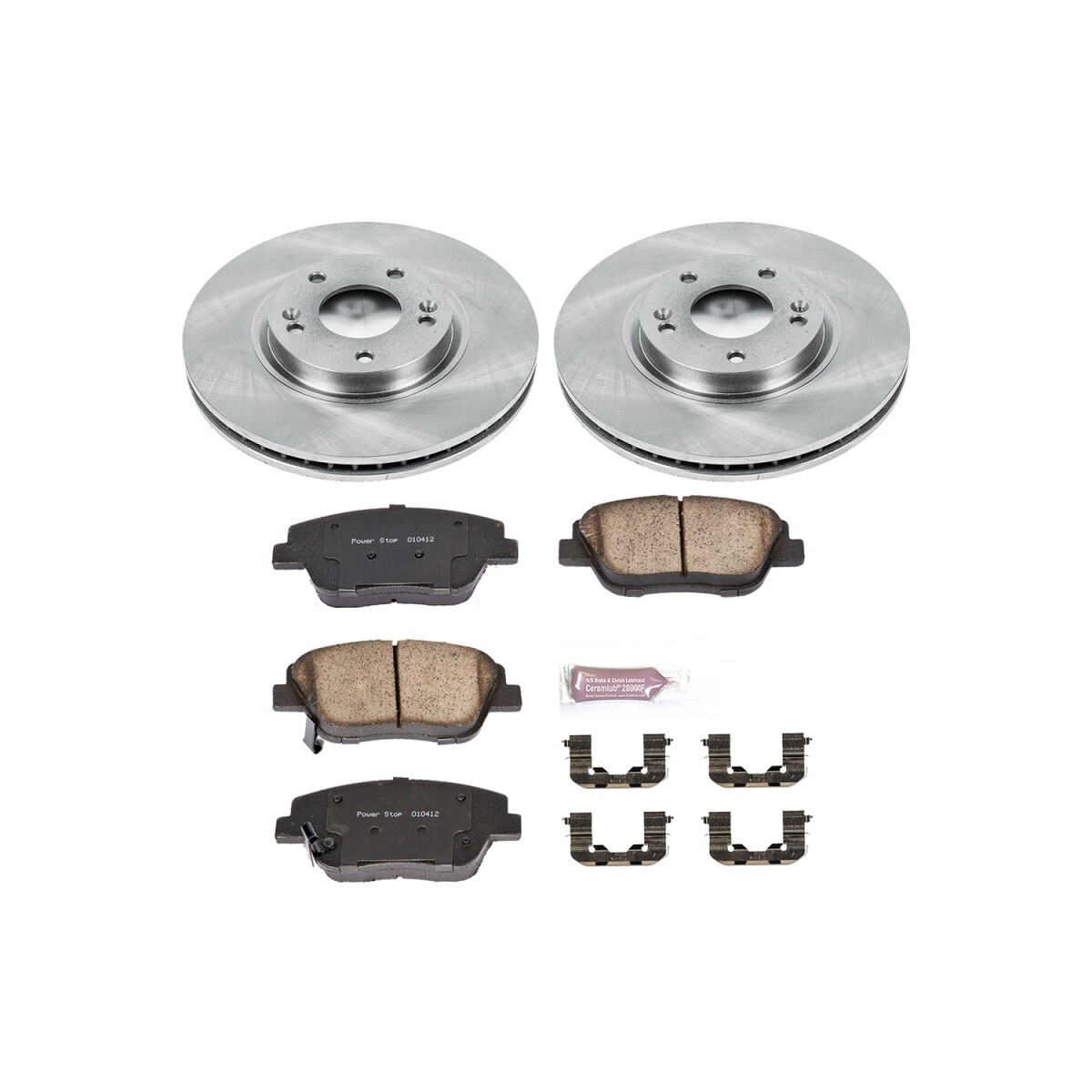 KOE5376 Powerstop 4-Wheel Set Brake Disc and Pad Kits Front & Rear for Optima
