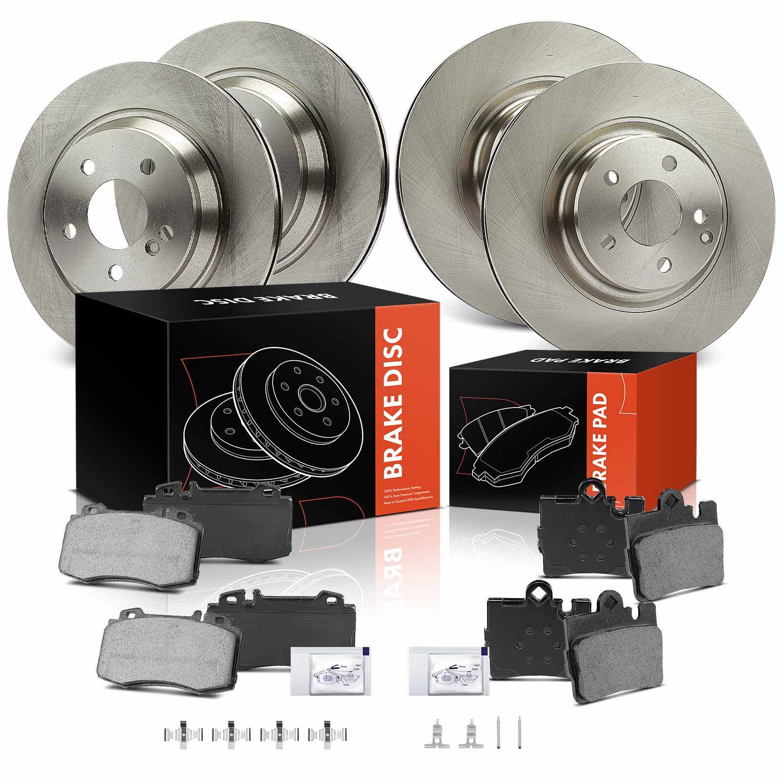 12x New Front & Rear Disc Rotors & Brake Pads for Mercedes-Benz CL500 S430 S500