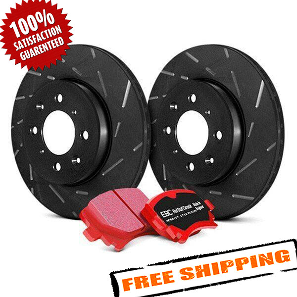 EBC S4KR1451 Stage 4 Signature Slotted Rear Brake Kit for 14-19 Audi S3
