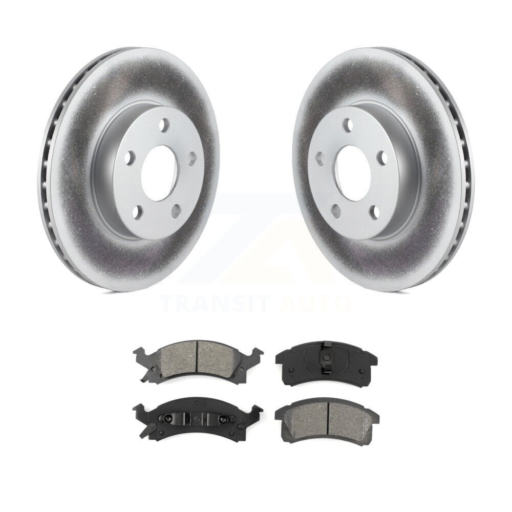 Coated Brake Rotor Semi-Metallic Pad Front Kit For Chevrolet Cavalier Pontiac Am