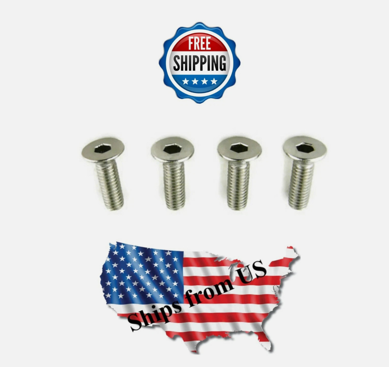 Audi VW Volkswagen Brake Disc Rotor Retaining Screws, Stainless Steel (Set of 4)
