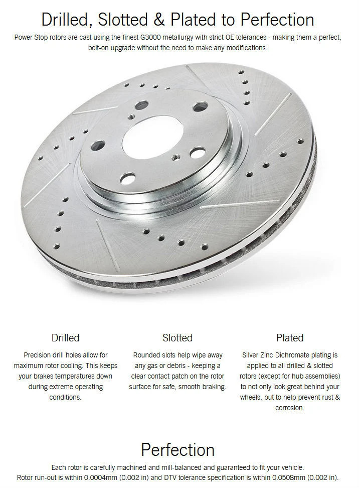PowerStop JBR525XPR Brake Rotors For Honda Civic 1990-2000 Front