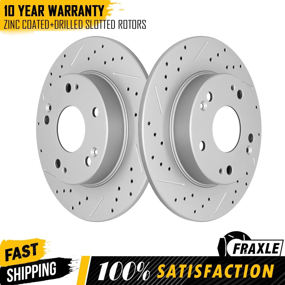 Rear Drilled Brake Rotors For 2006 – 2013 2014 2015 Honda Civic Acura CSX ILX