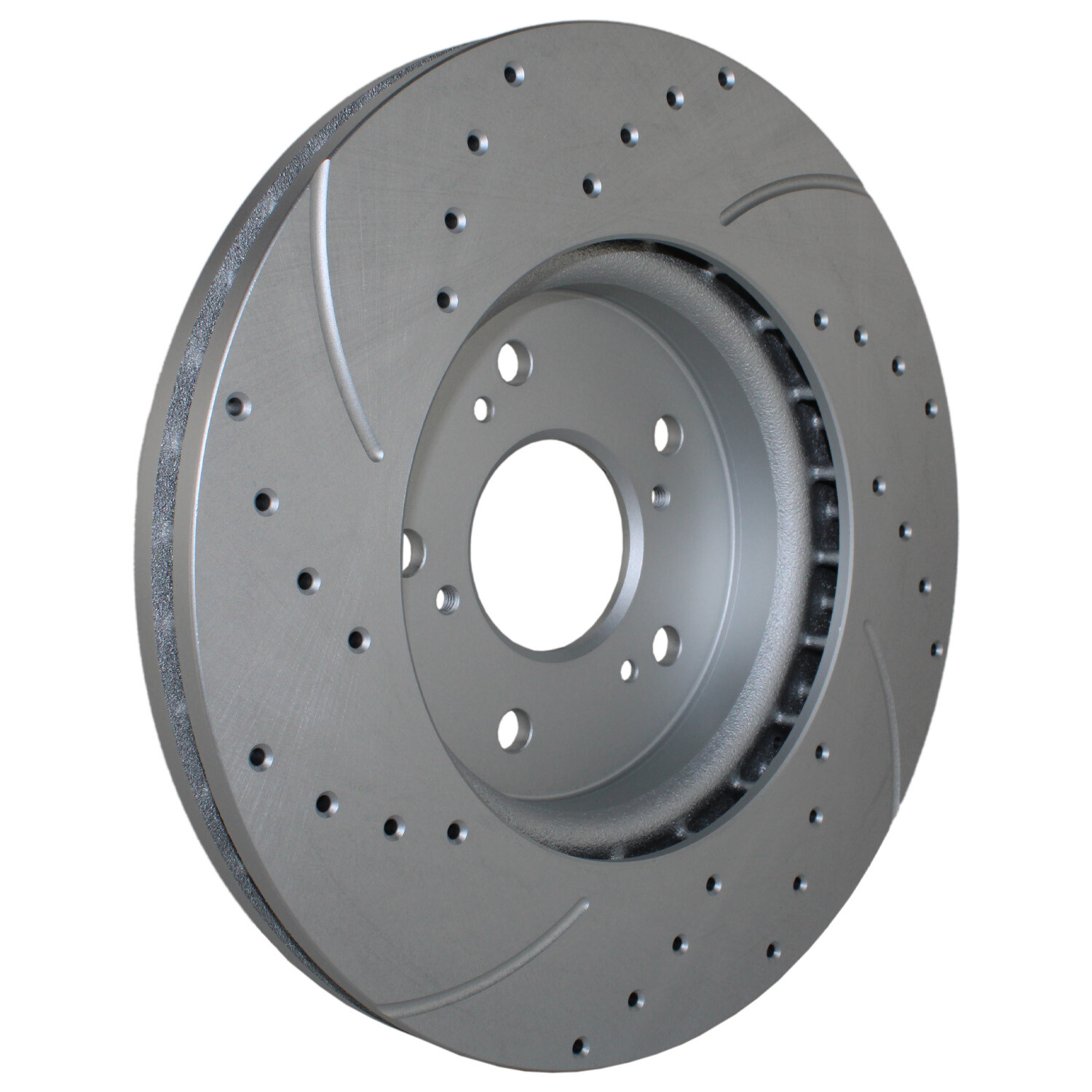 Bison Performance Pair 2 Front Coated Drilled 296mm Brake Rotors for Acura Honda