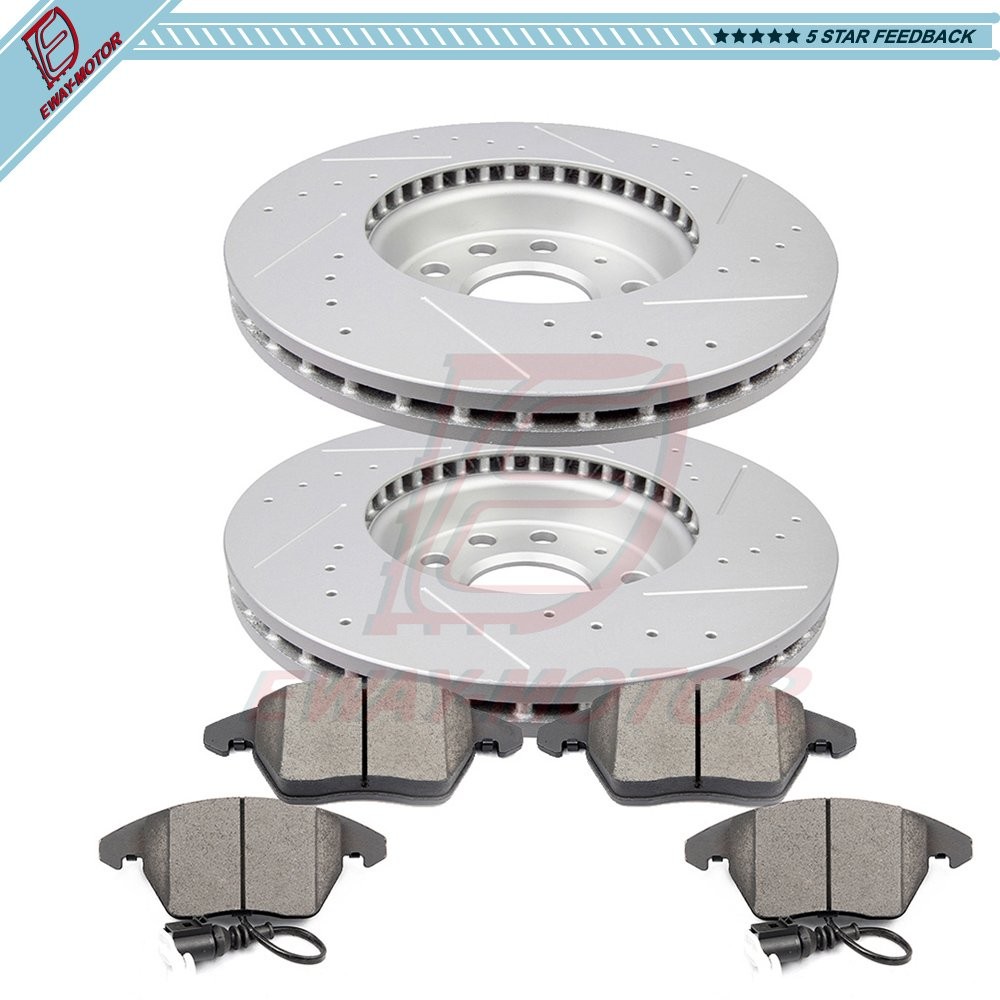 For Audi A3 Volkswagen Beetle Golf Jetta Front Ceramic Brake Rotors And Pads