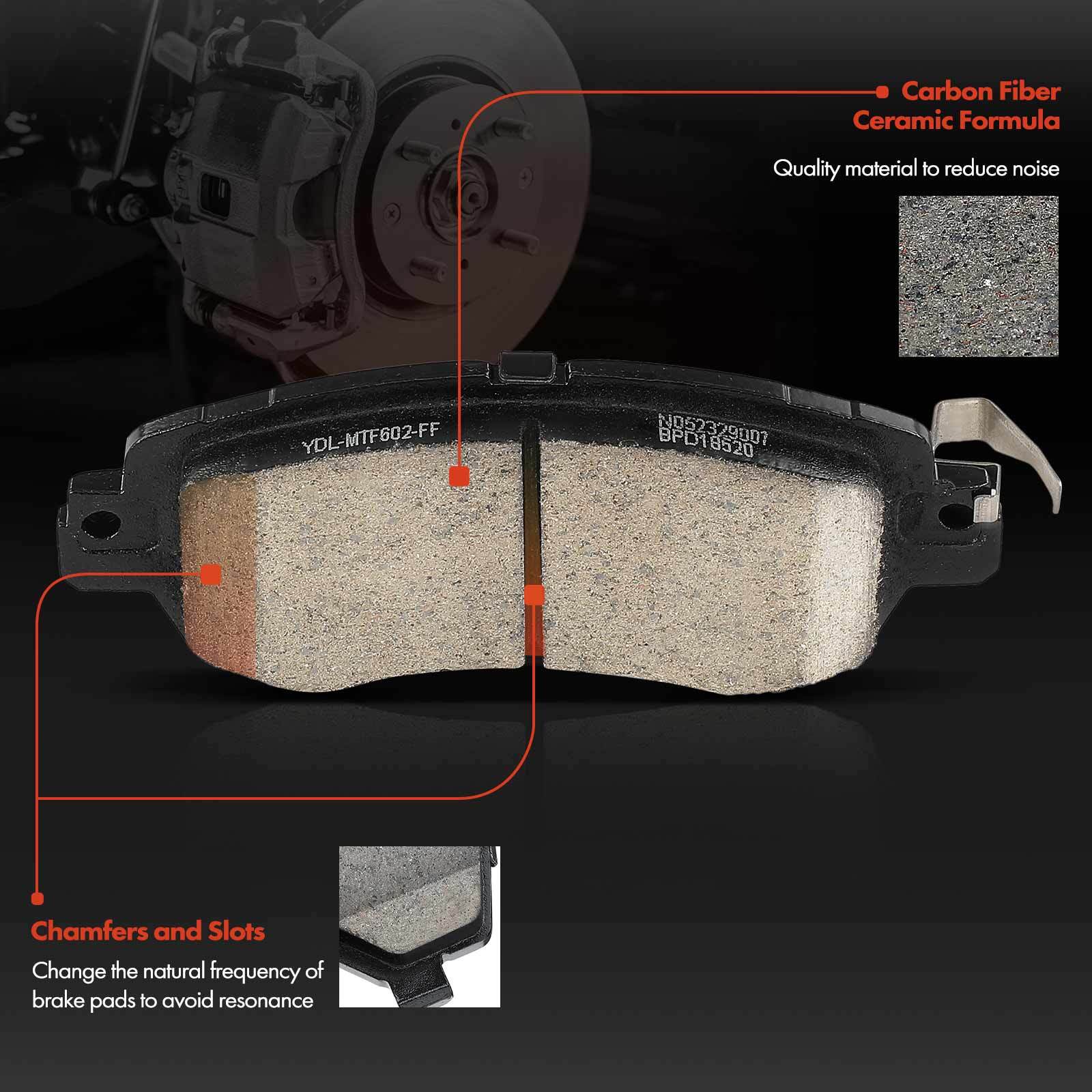 Front Disc Brake Rotors & Ceramic Brake Pads for Toyota Yaris iA 2017-2018 Scion