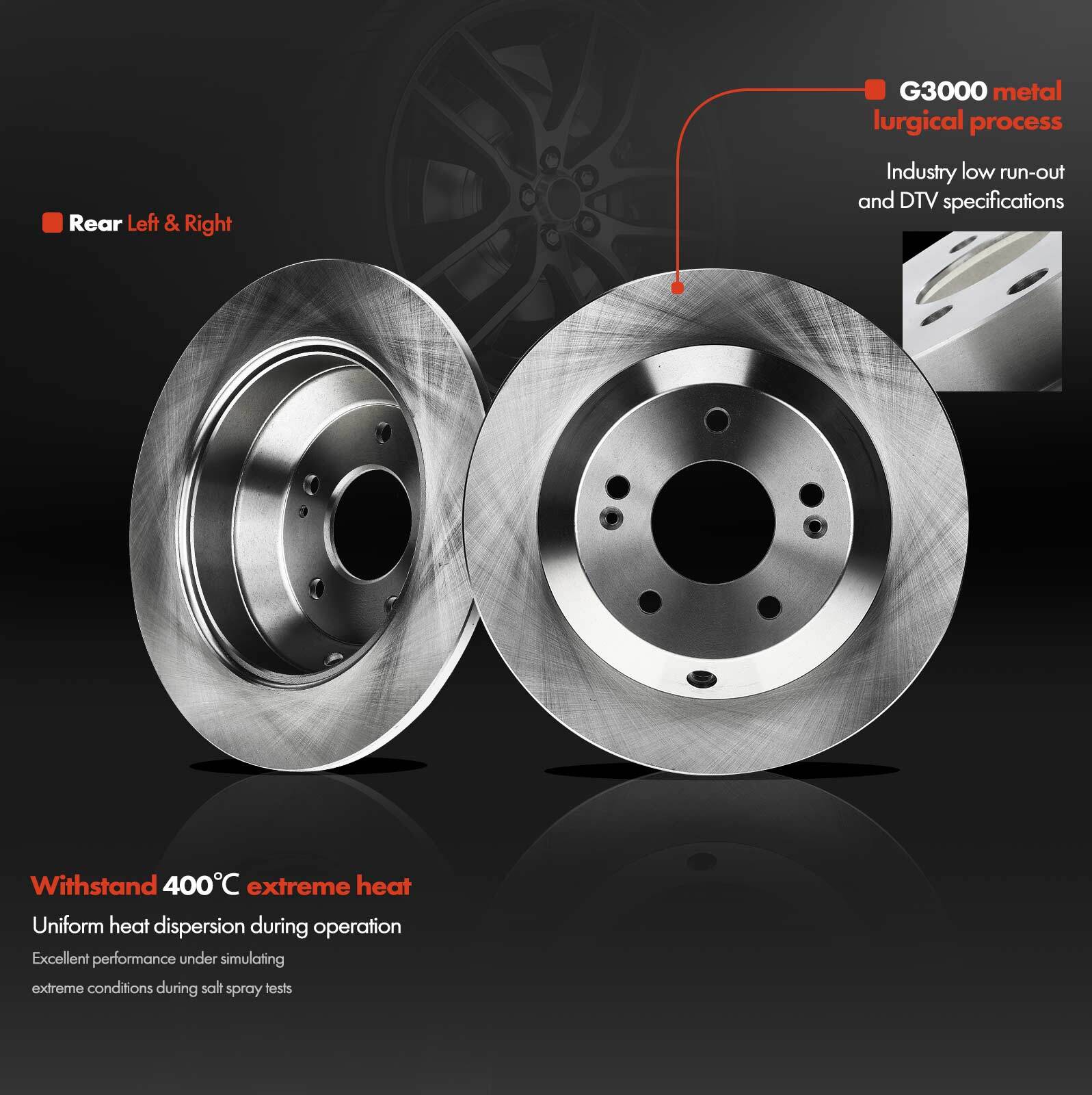 12x Front & Rear Side Disc Brake Rotor & Pad for Kia Sorento 2016 2017 2018-2019