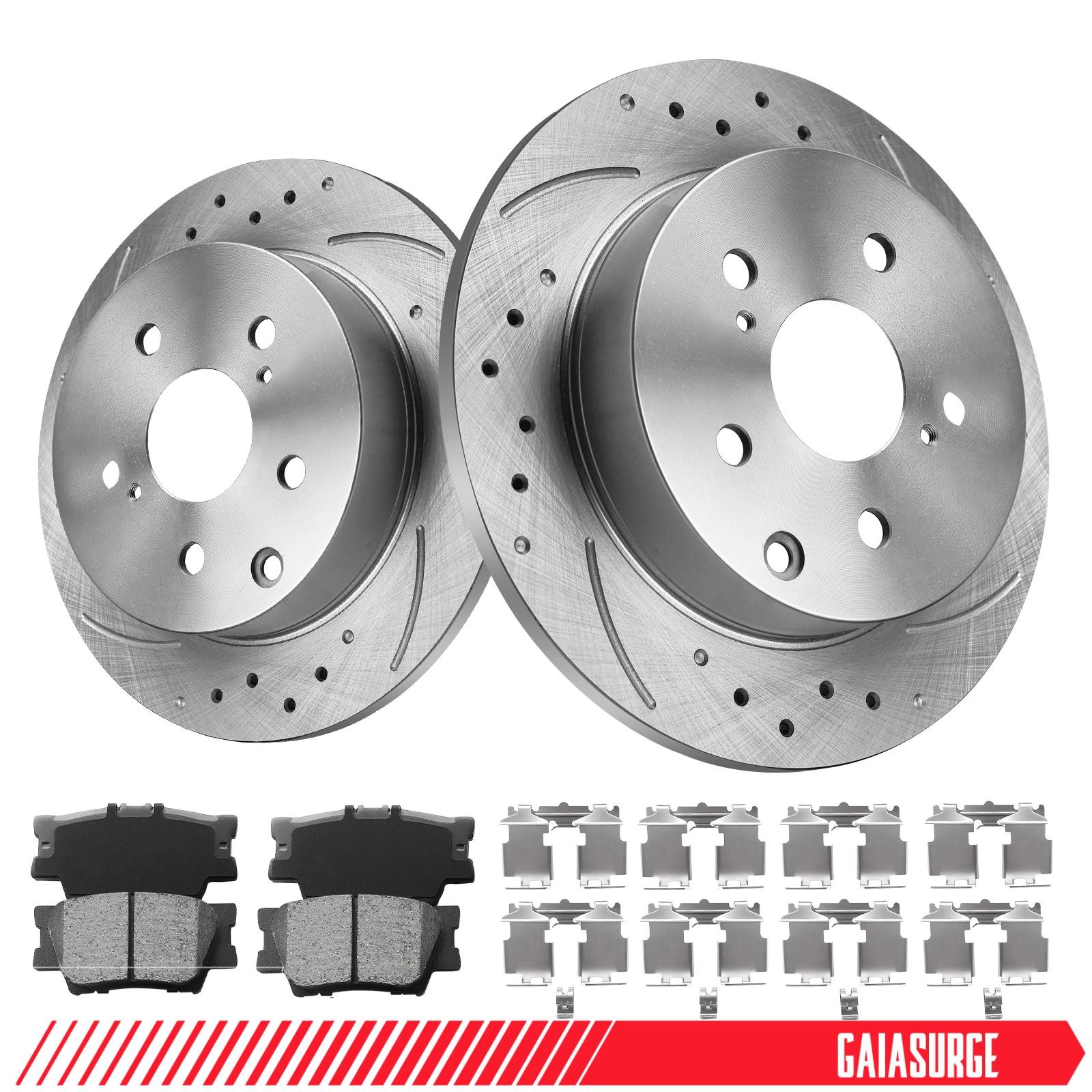 For Toyota Rav4 Lexus HS250H 2.5L Front + Rear Brake Rotors Pads Drilled Brakes