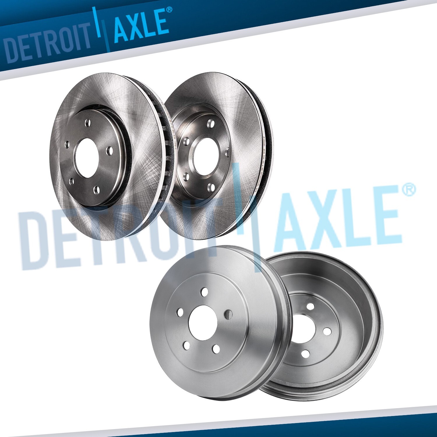 276mm Front Brake Rotors Rear Drums for 2001-2005 Dodge Stratus Coupe 3.0l Coupe