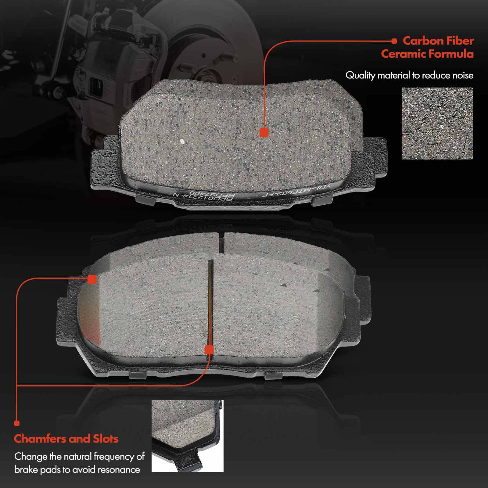 New Front & Rear Drilled Rotor & Ceramic Brake Pad for Honda Civic Acura Integra