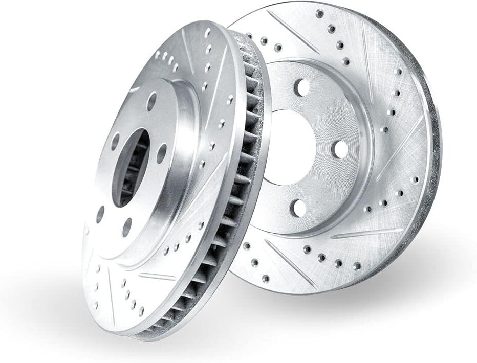 Pair Disc Brake Rotor DFC 631-54259 Left and Right Drilled and Slotted