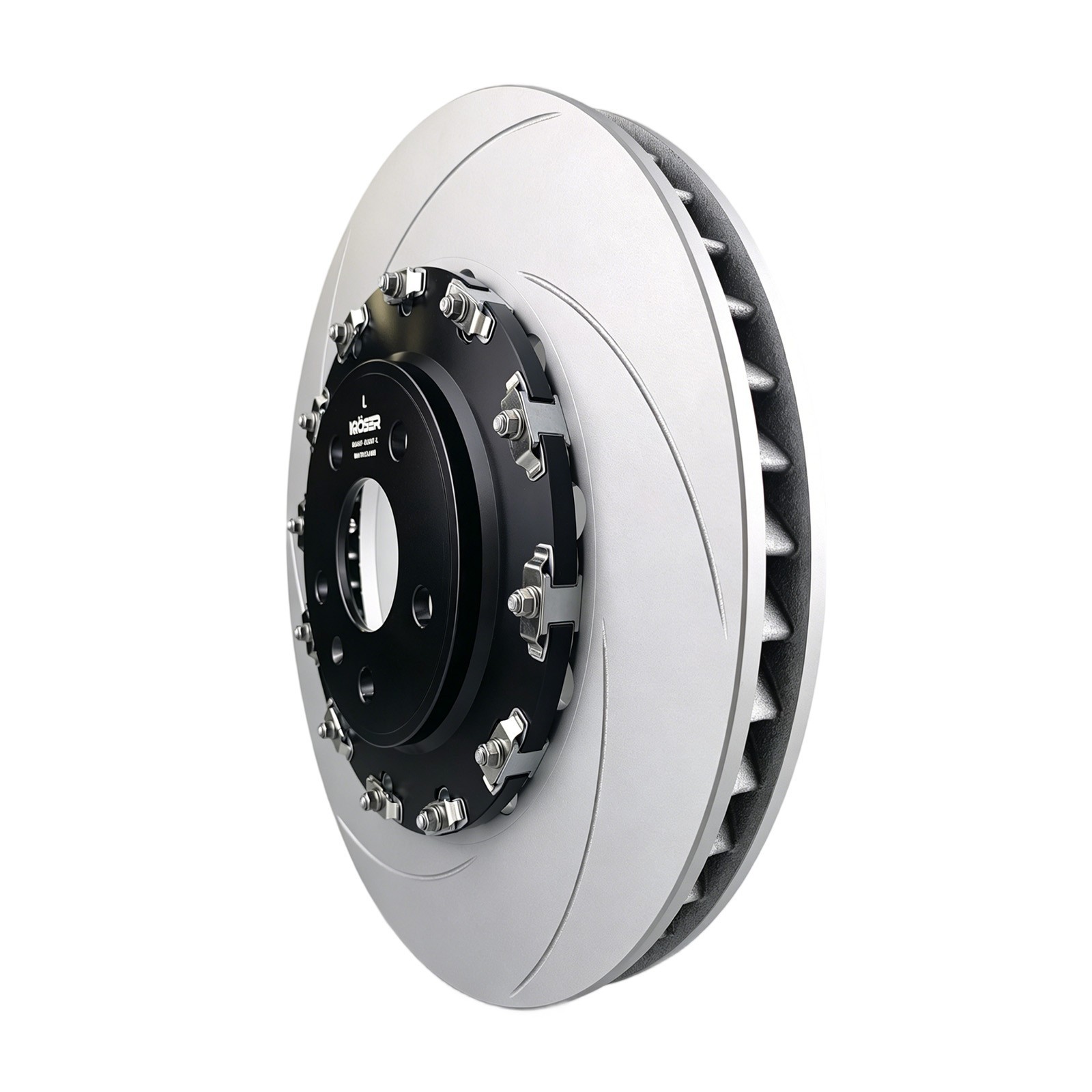 Two-Piece Floating Front Slotted Brake Rotors For AUDI RS3 (2015-2020)370x34mm