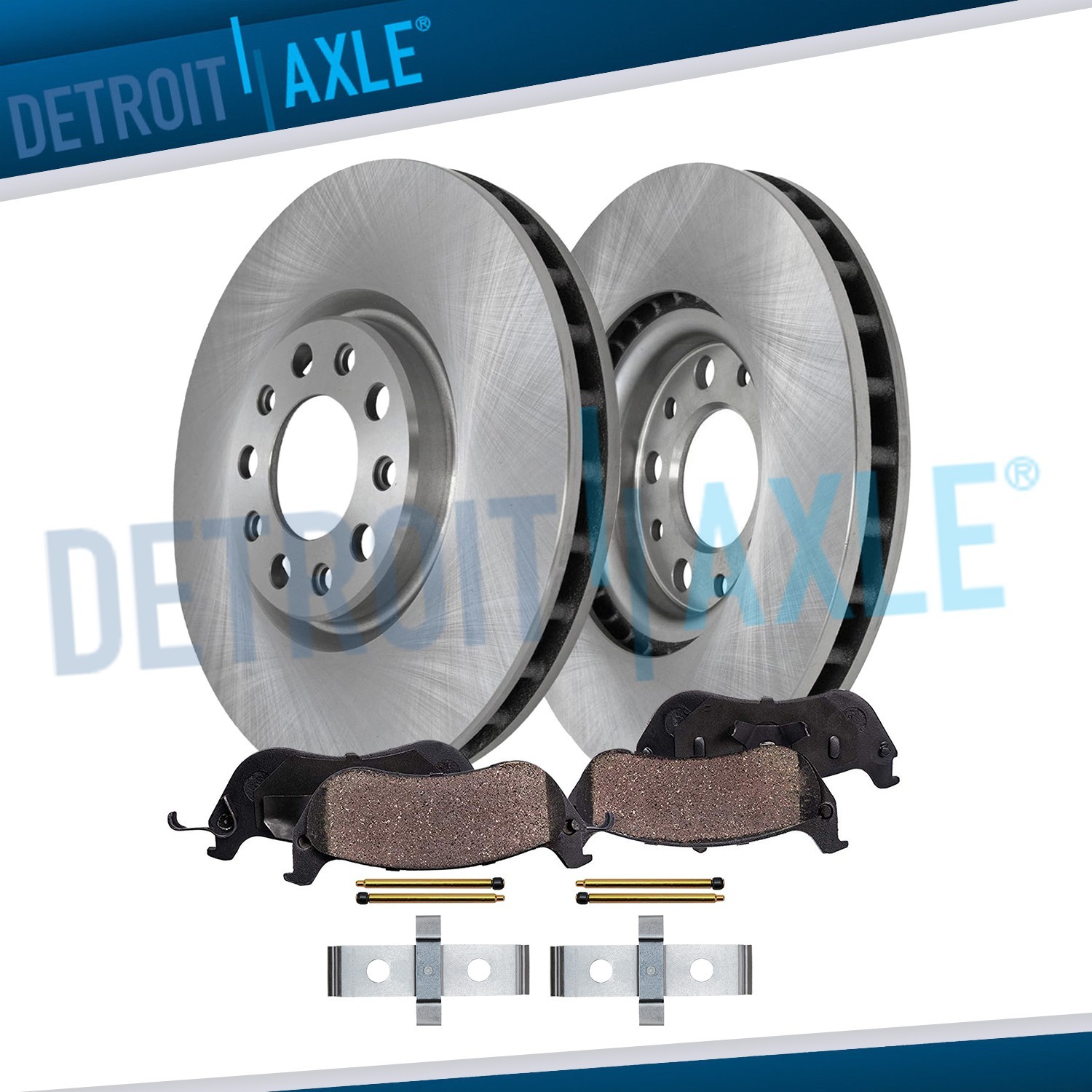 12.64″ 321mm Front Brake Rotors and Brake Pads Kit for Cadillac CTS Chevy Camaro