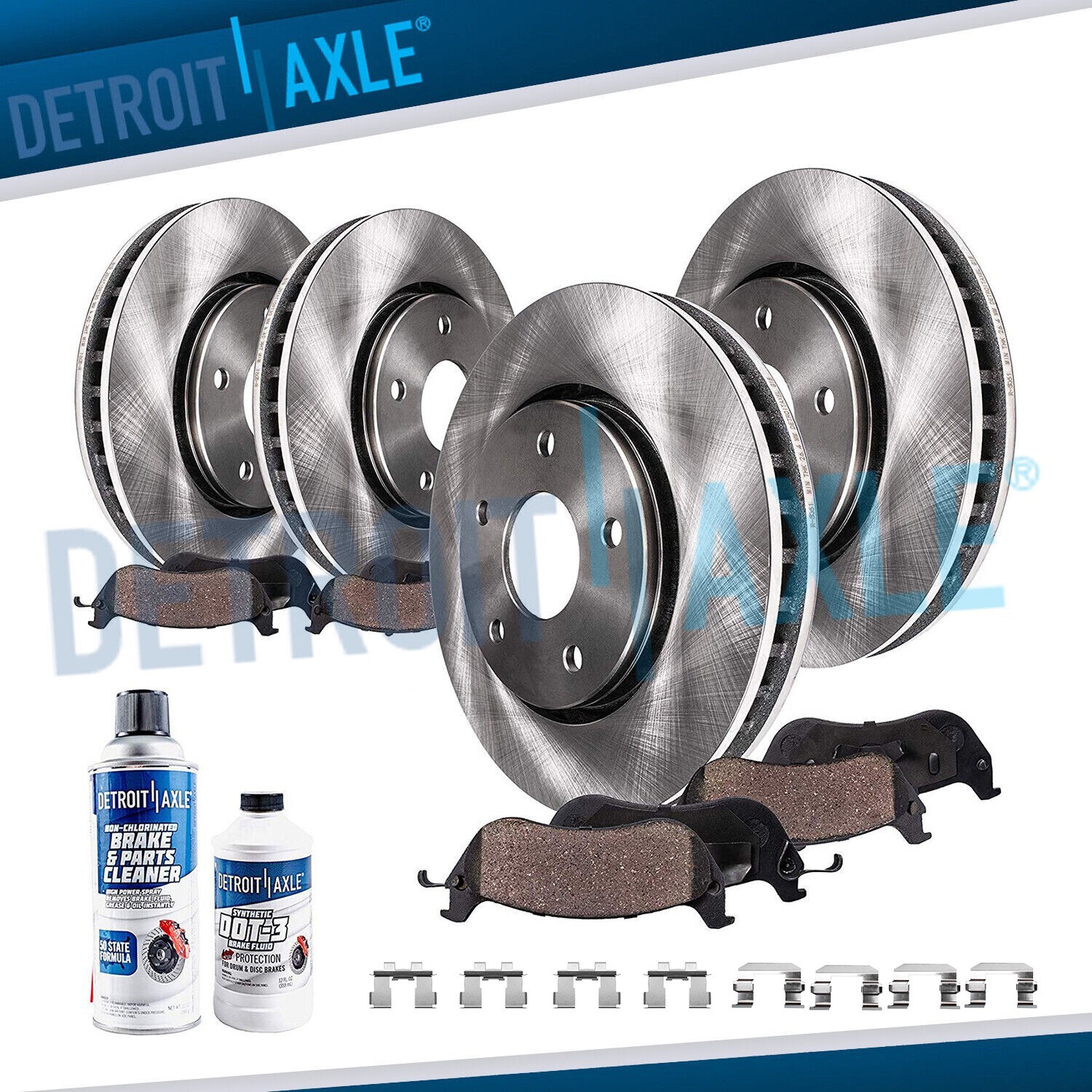 Front Rear Brake Rotors + Ceramic Pads for 2003 2004 2005 2006 Kia Sorento 3.5L