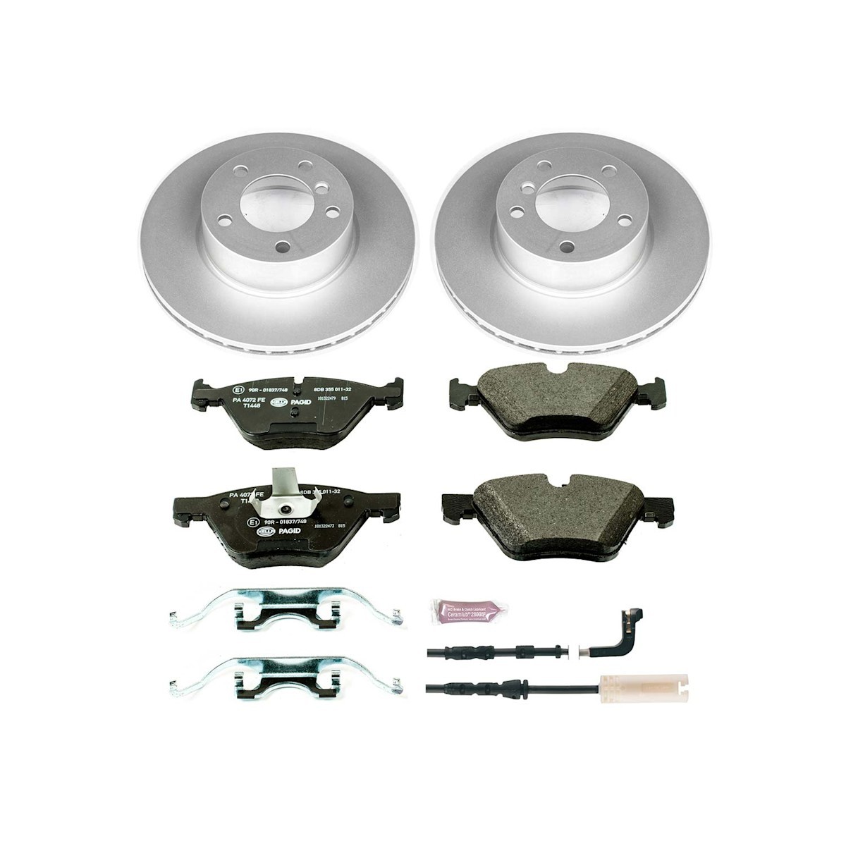 ESK5766 Powerstop Brake Disc and Pad Kits 4-Wheel Set Front & Rear for BMW 128i