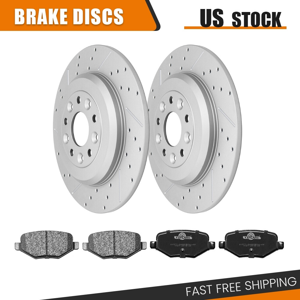Rear Brake Rotors + Brake Pads for 2011 – 2019 Ford Explorer Flex Taurus