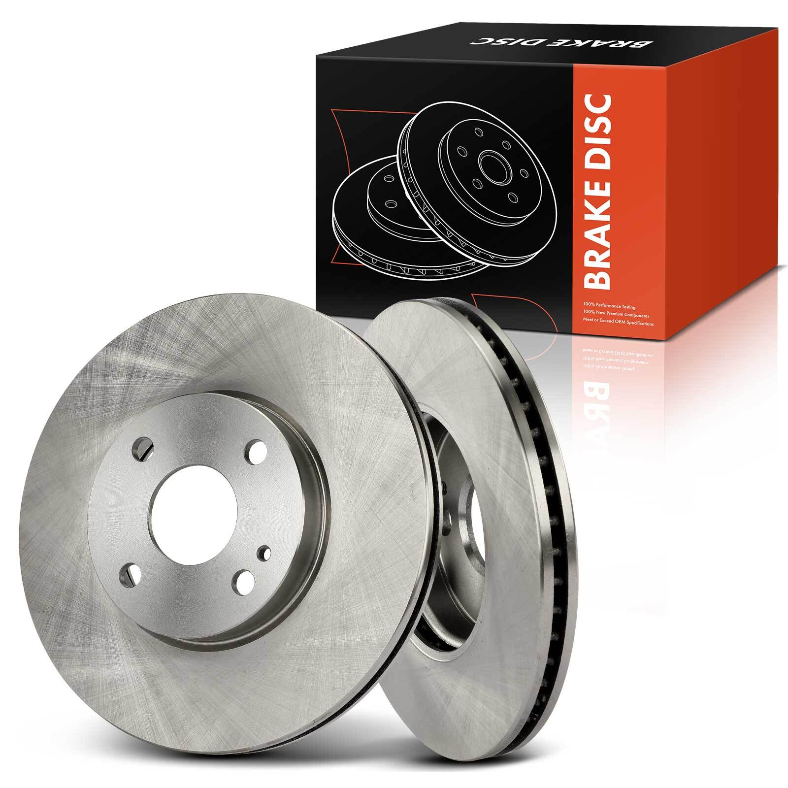 2Pcs Front Left & Right Disc Brake Rotors for Toyota Yaris 19-20 Yaris iA Scion