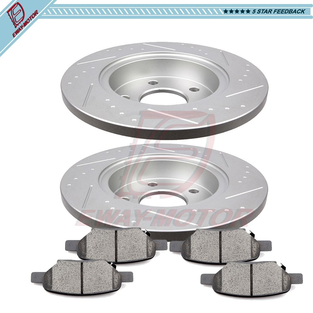 For Chevrolet Cobalt HHR Pontiac G5 Saturn Rear Ceramic Brake Rotors And Pads
