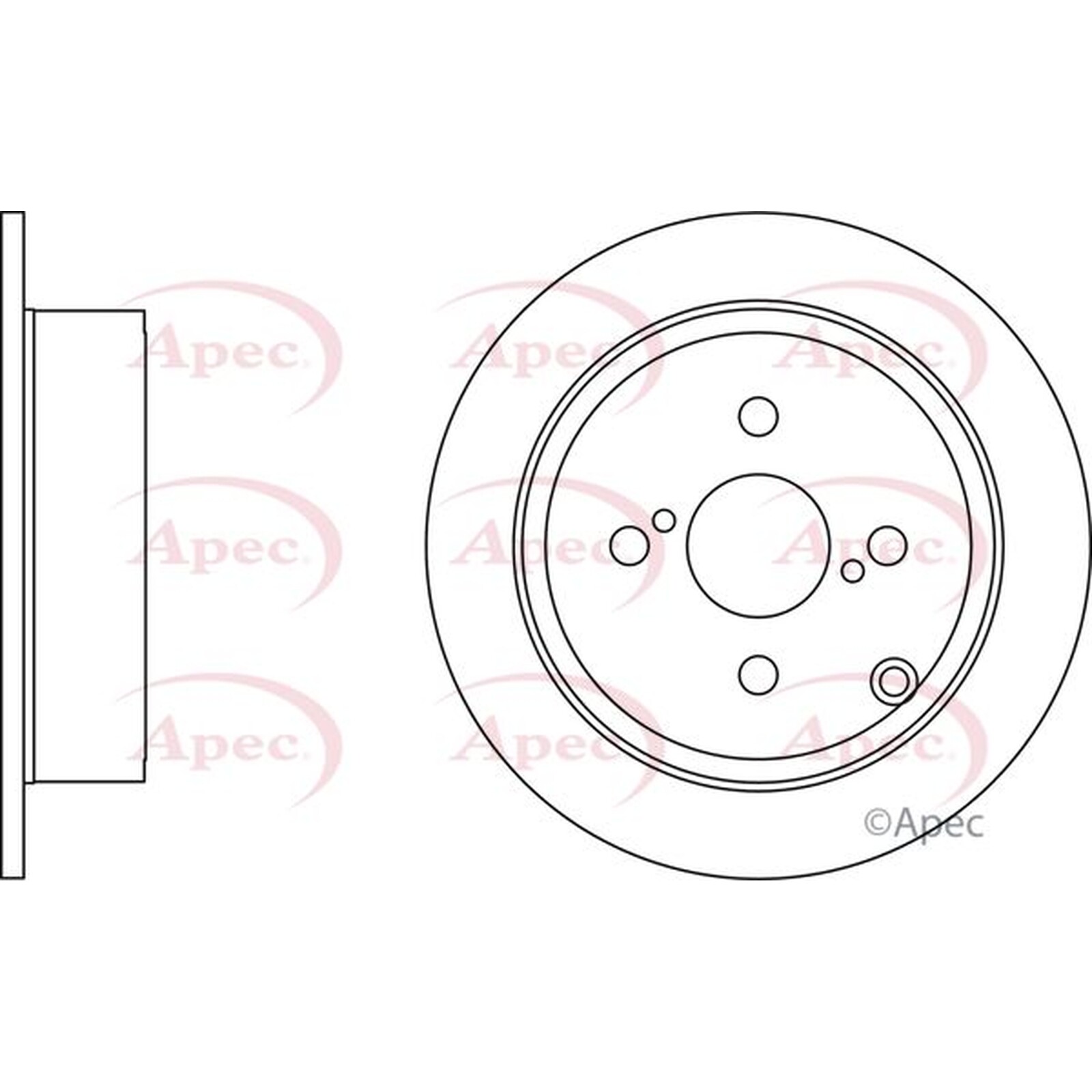 Apec Rear Brake Disc DSK2209 – OE High Quality Precision Engineered Part