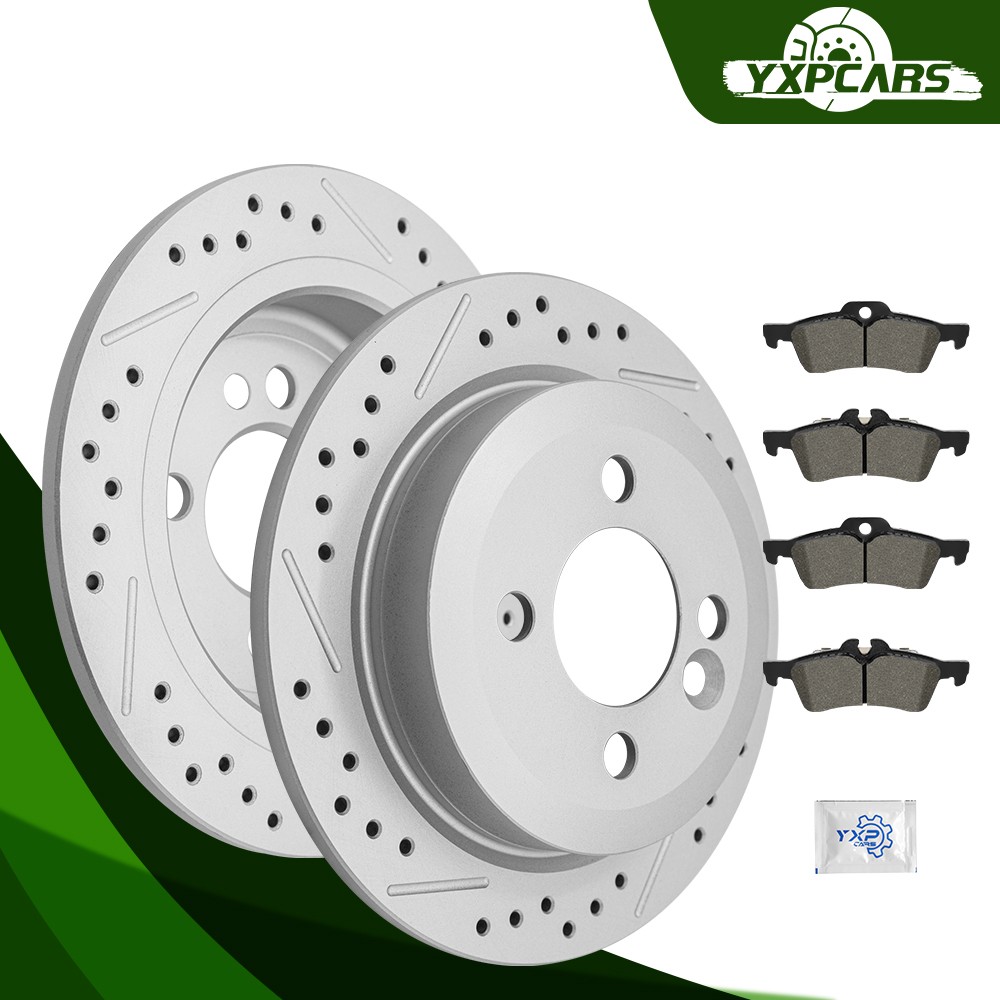259mm Rear Disc Rotors Ceramic Brake Pads for 2007 – 2008 Mini Cooper 2-Door