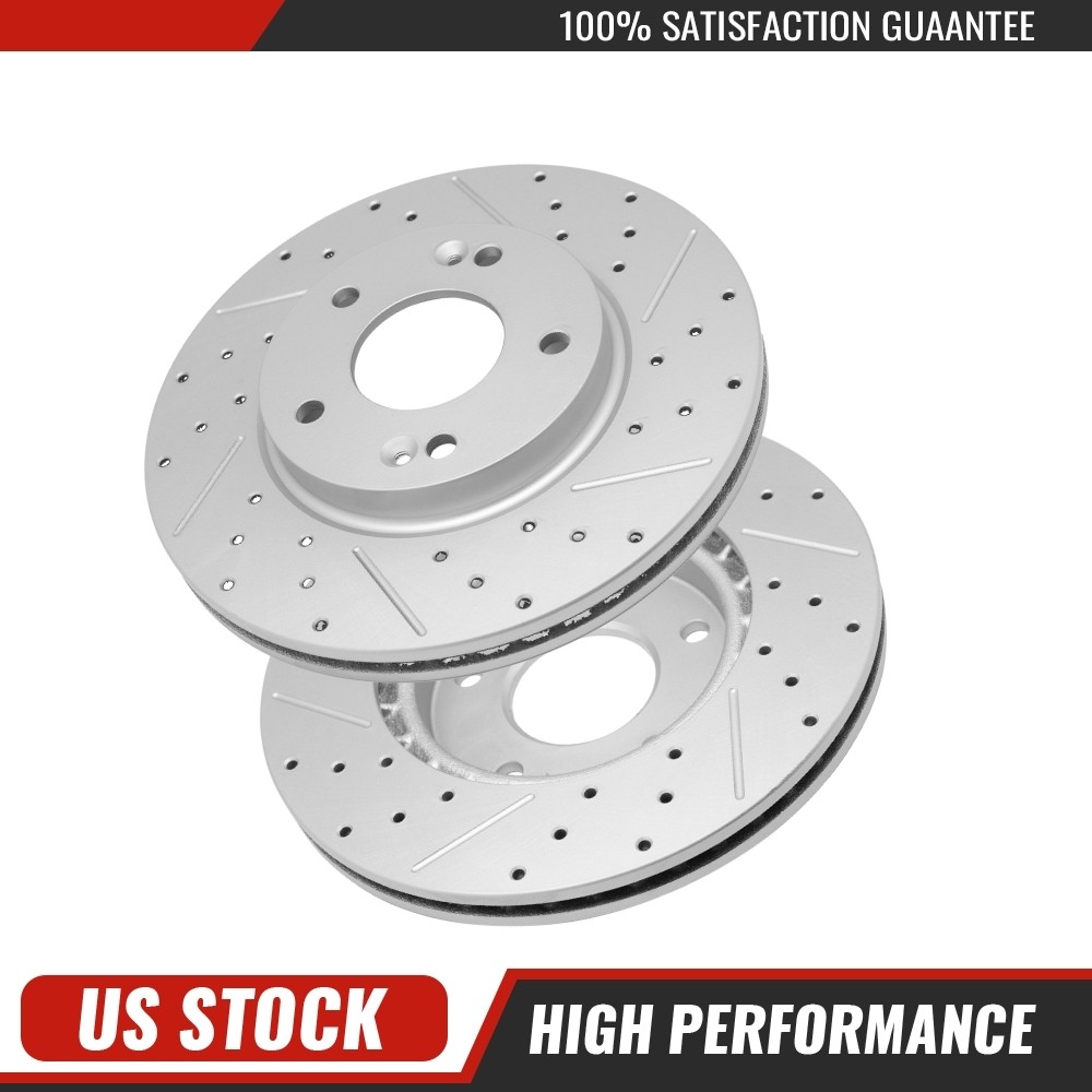2PCS Front Brake Disc Rotors For 2014 2015-24 Kia Forte Soul Hyundai Elantra GT
