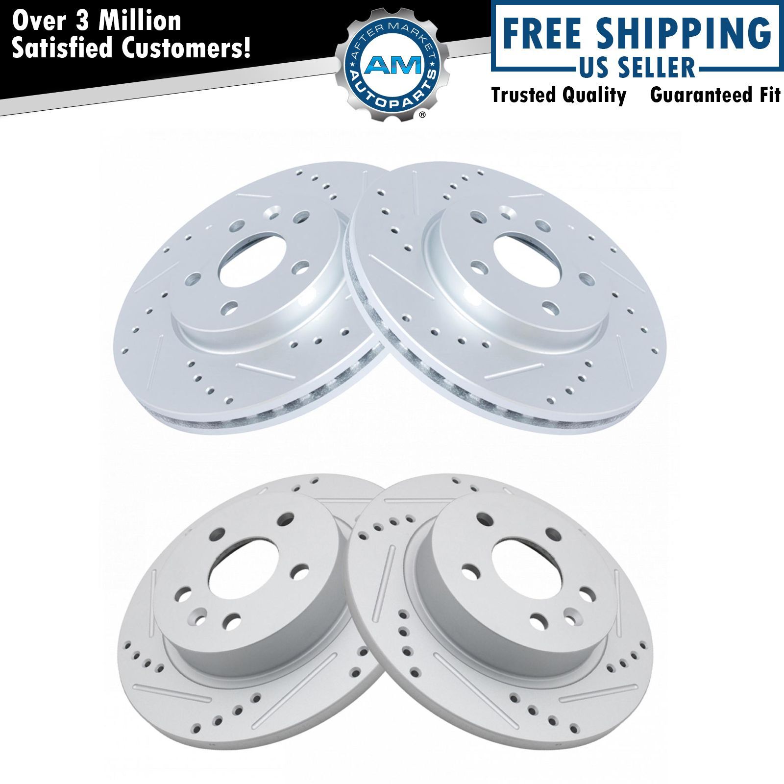 Front & Rear Disc Brake Performance Rotor Kit for Chevrolet Cruze Sonic New