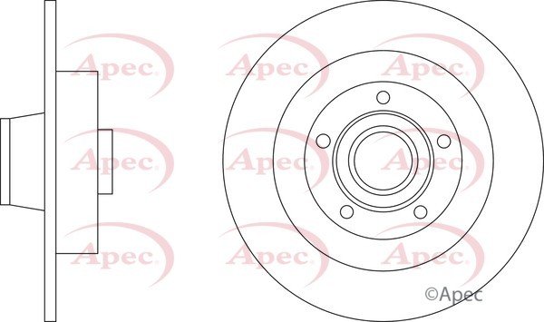 2x Apec Red Rear Brake Discs 290mm Fits Renault Grand Scénic Megane Scénic