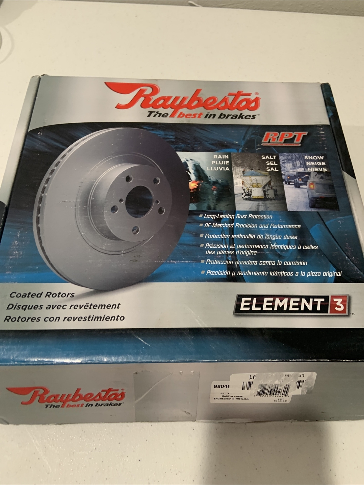 Disc Brake Rotor-Element3; Coated Rotor Rear Raybestos 980467FZN