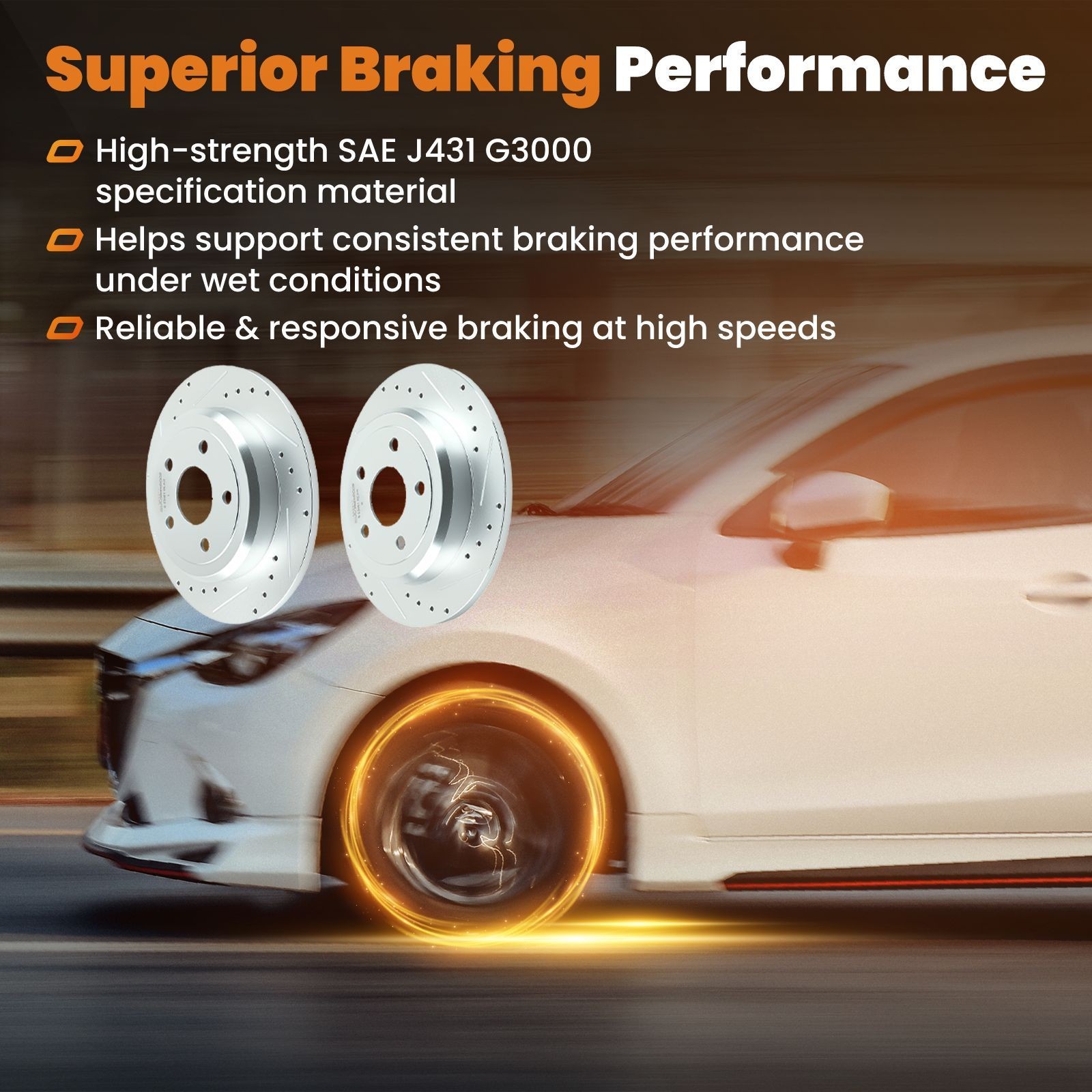 330mm Brake Rotors Rear for Jeep Grand Cherokee/Jeep Durango S-53061 2011-2020