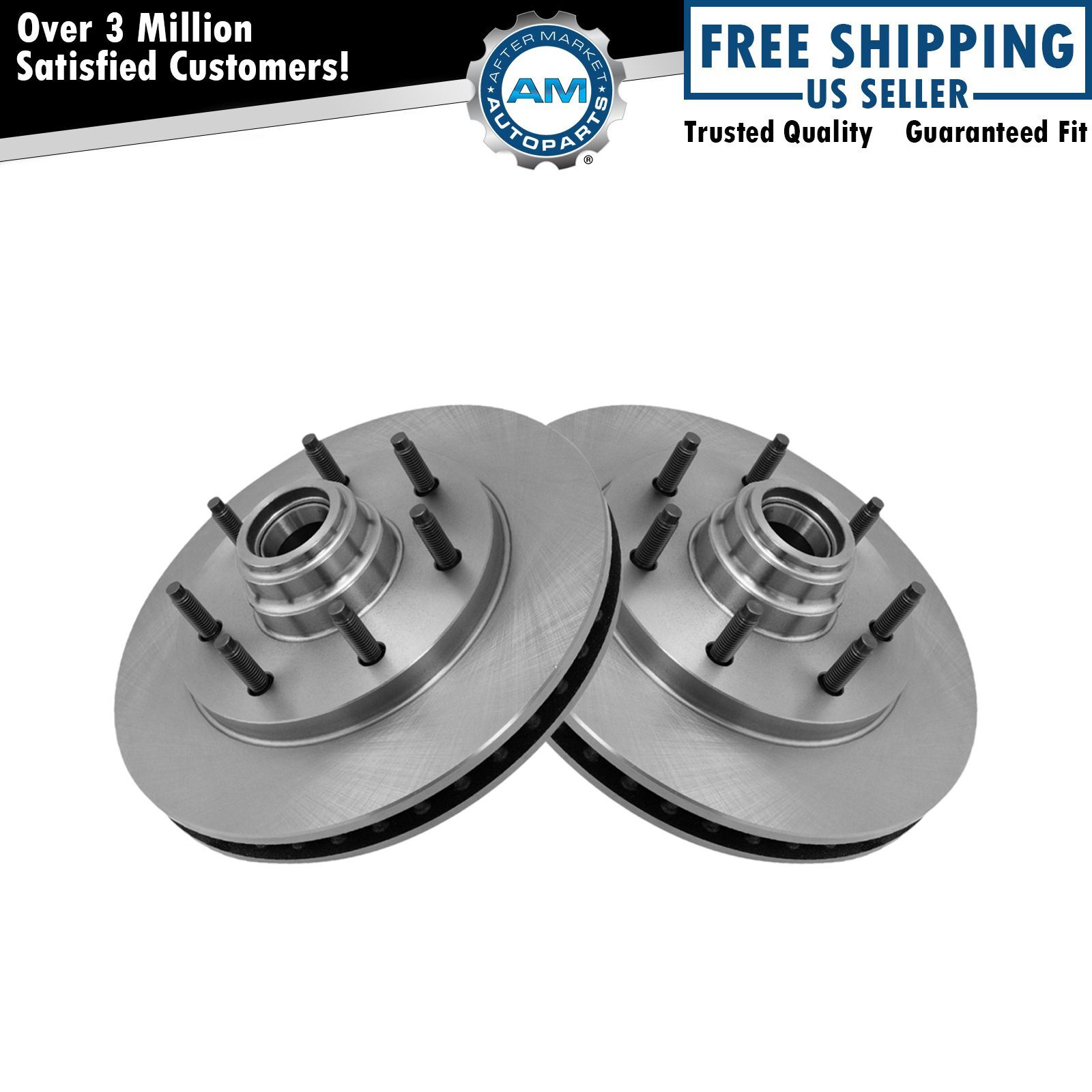 Front Disc Brake Rotors Pair Set for Ford Truck 2×4 2WD New
