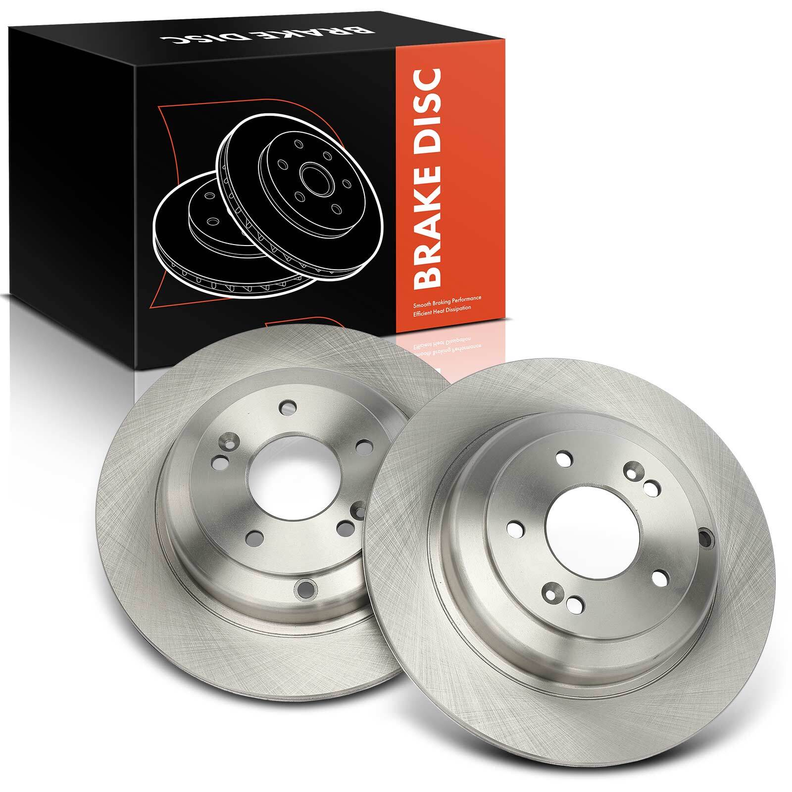 2x Rear Disc Brake Rotors for Hyundai Genesis Coupe 2010-2016 L4 2.0L V6 3.8L