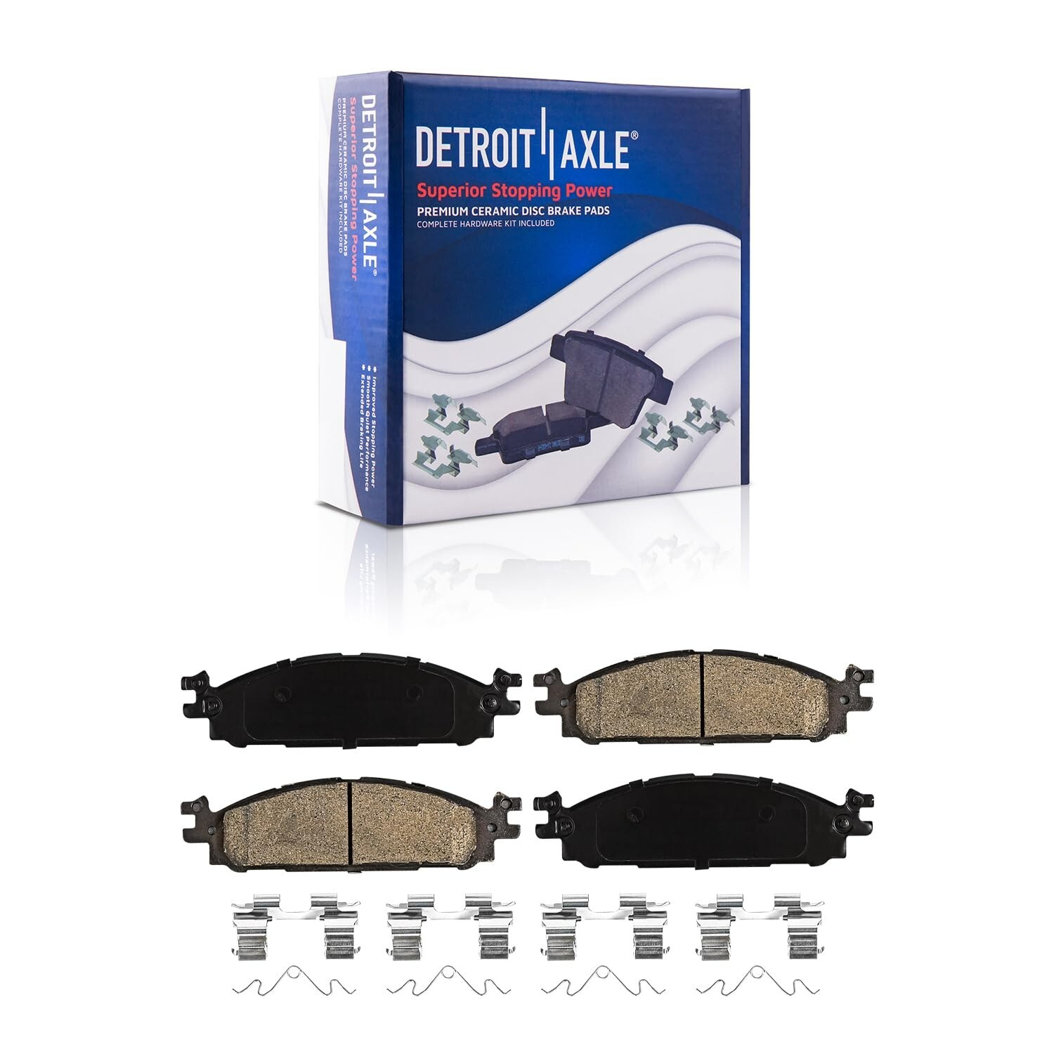 Front Rear Disc Rotors Ceramic Brake Pads for Lincoln MKS MKT Ford Flex Taurus