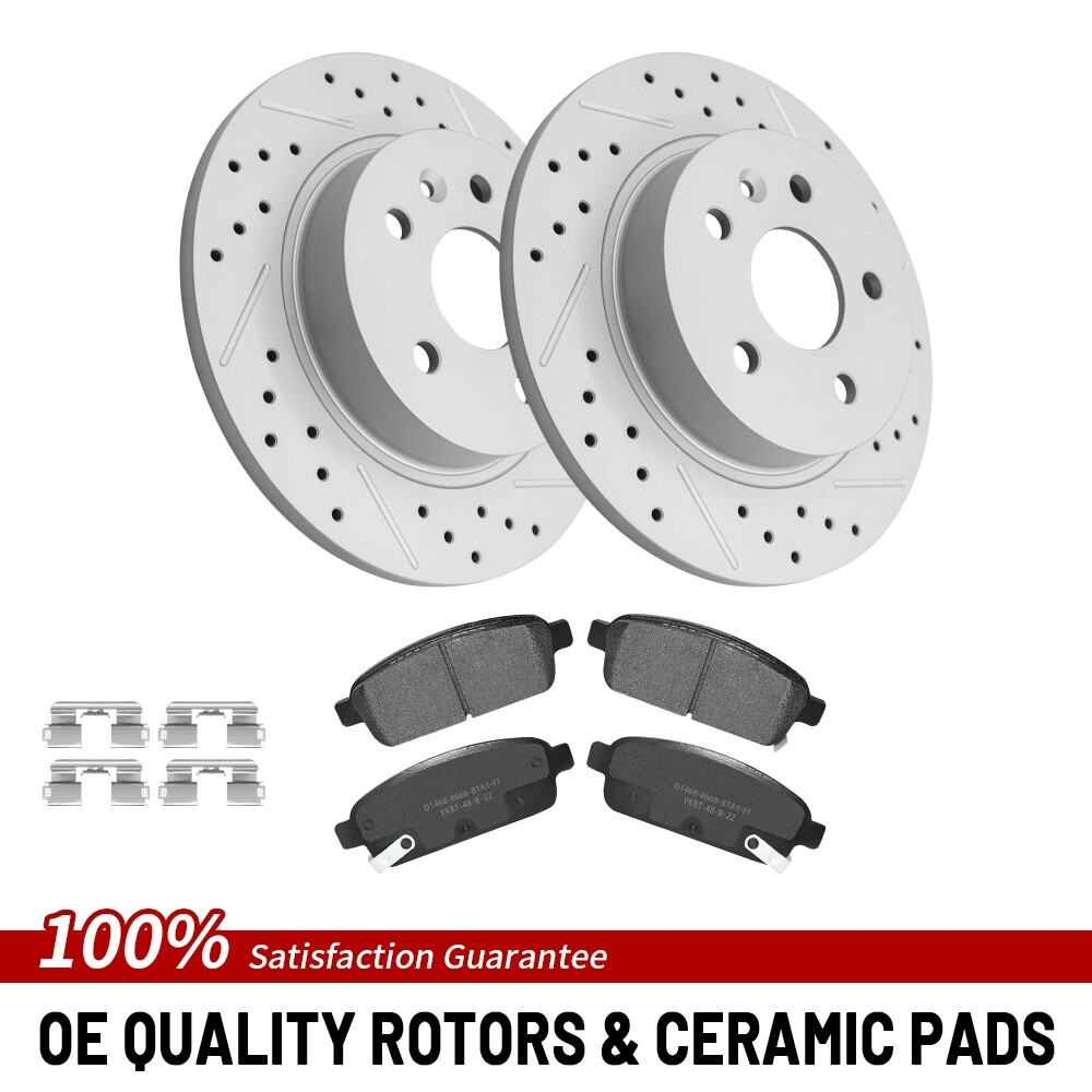 268mm Rear Brake Rotor Ceramic Pad For Chevrolet Cruze Trax Buick Encore Sonic