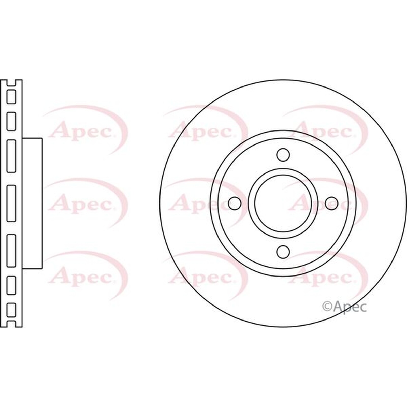 Apec Front Brake Disc DSK685 – OE High Quality Precision Engineered Part