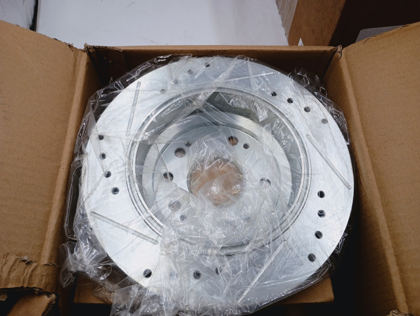 NEW POWERSTOP K4989 Z23 EVOLUTION SPORT DRILLED & SLOTTED REAR DISC BRAKE KIT