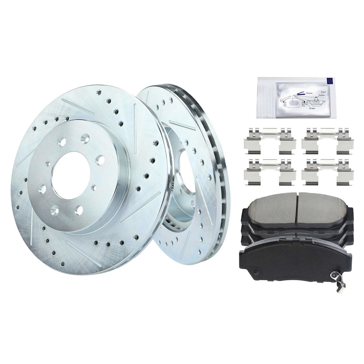 2-Wheel Set Brake Disc and Pad Kits Front for Acura Integra Honda Civic 93-95